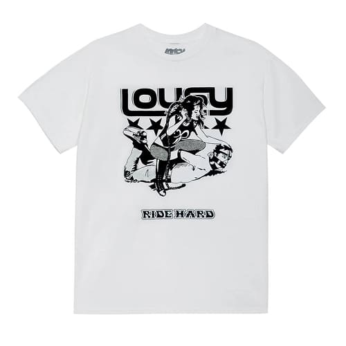 футболка Lousy Ride Hard Tee White