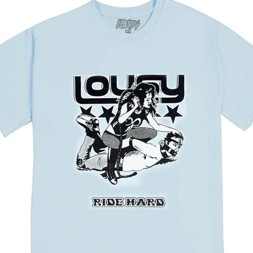 футболка Lousy Ride Hard Tee Blue
