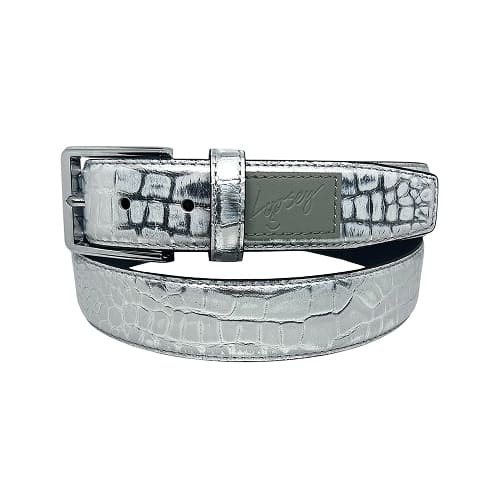 ремень Loosey Premium Croc Silver