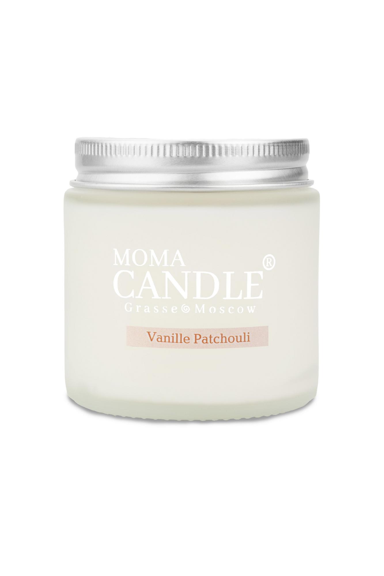 Свеча "Vanille Patchouli" 120 гр.,( матоое стекло)