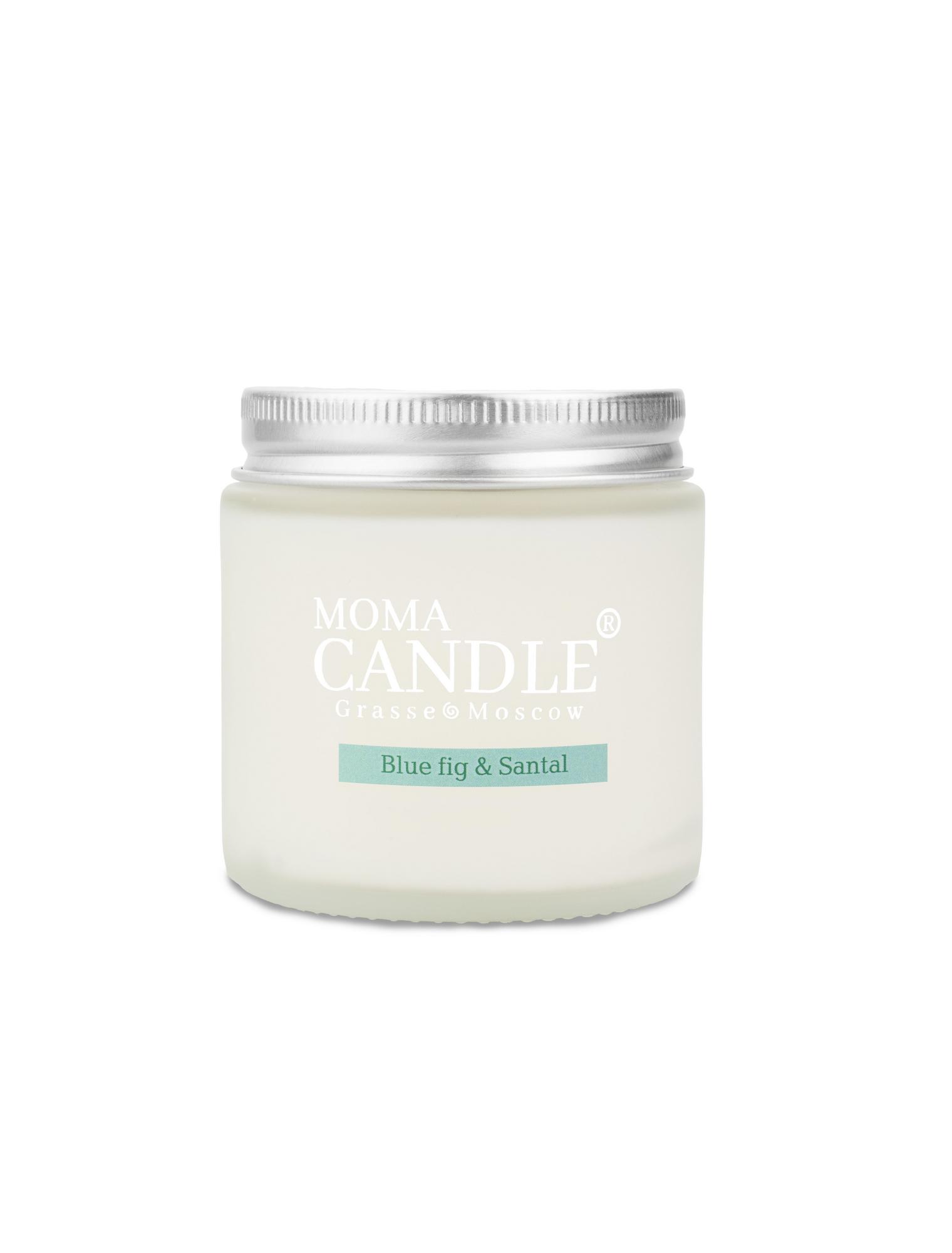 Свеча "Blue fig & Santal" , 120 гр., (матовое.стекло)