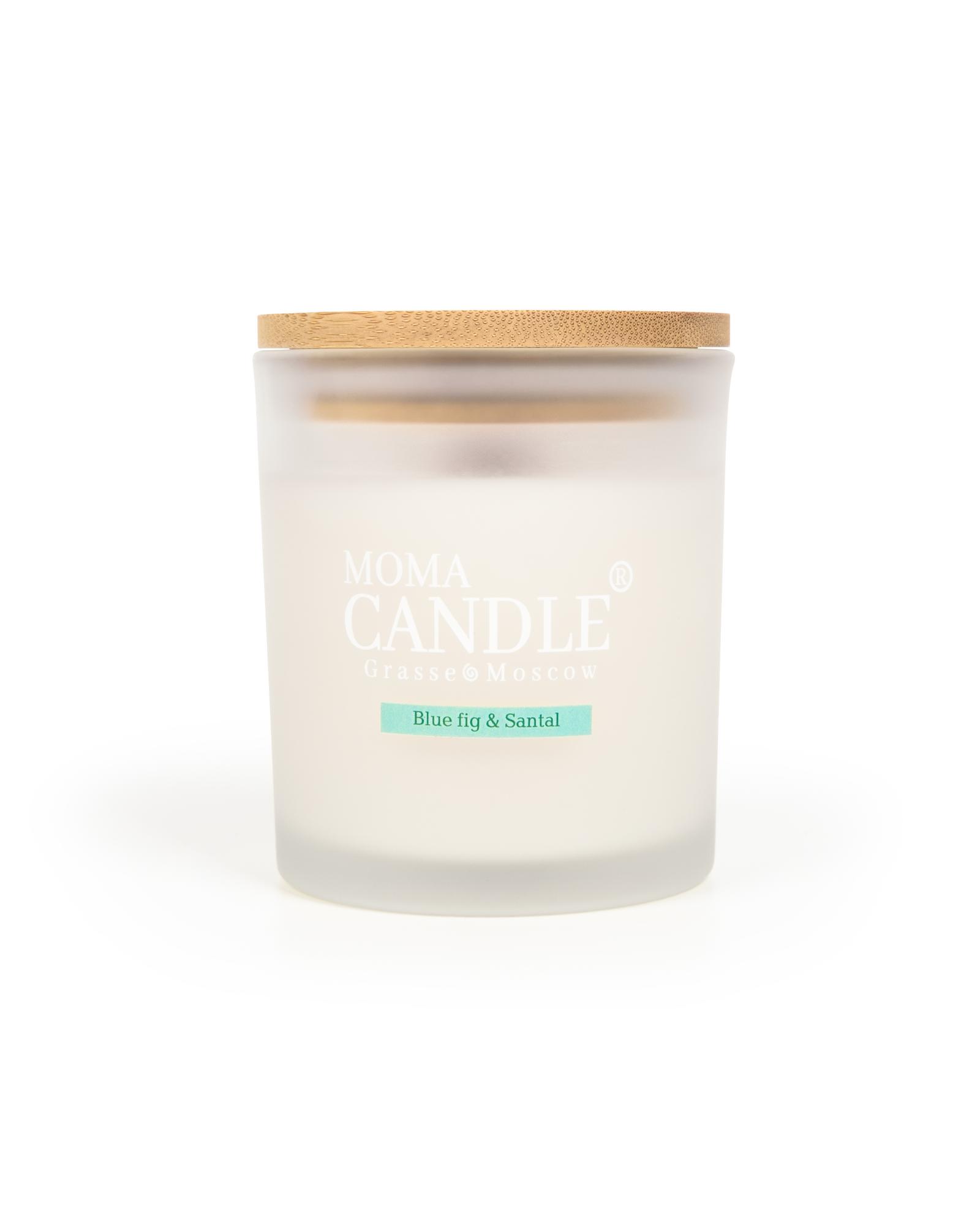 Свеча "Blue fig & Santal" , 230 гр., (матовое.стекло)
