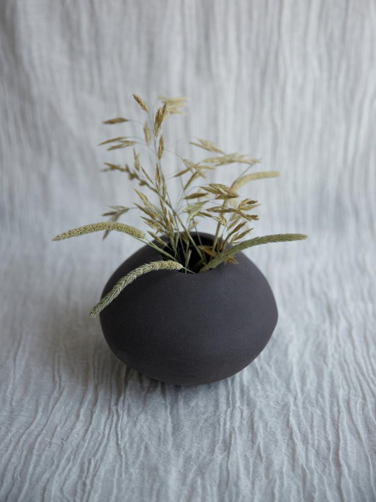 Ваза камень «Угольный агат»