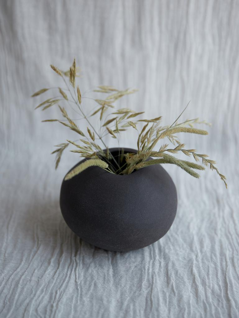 Ваза камень «Угольный агат»