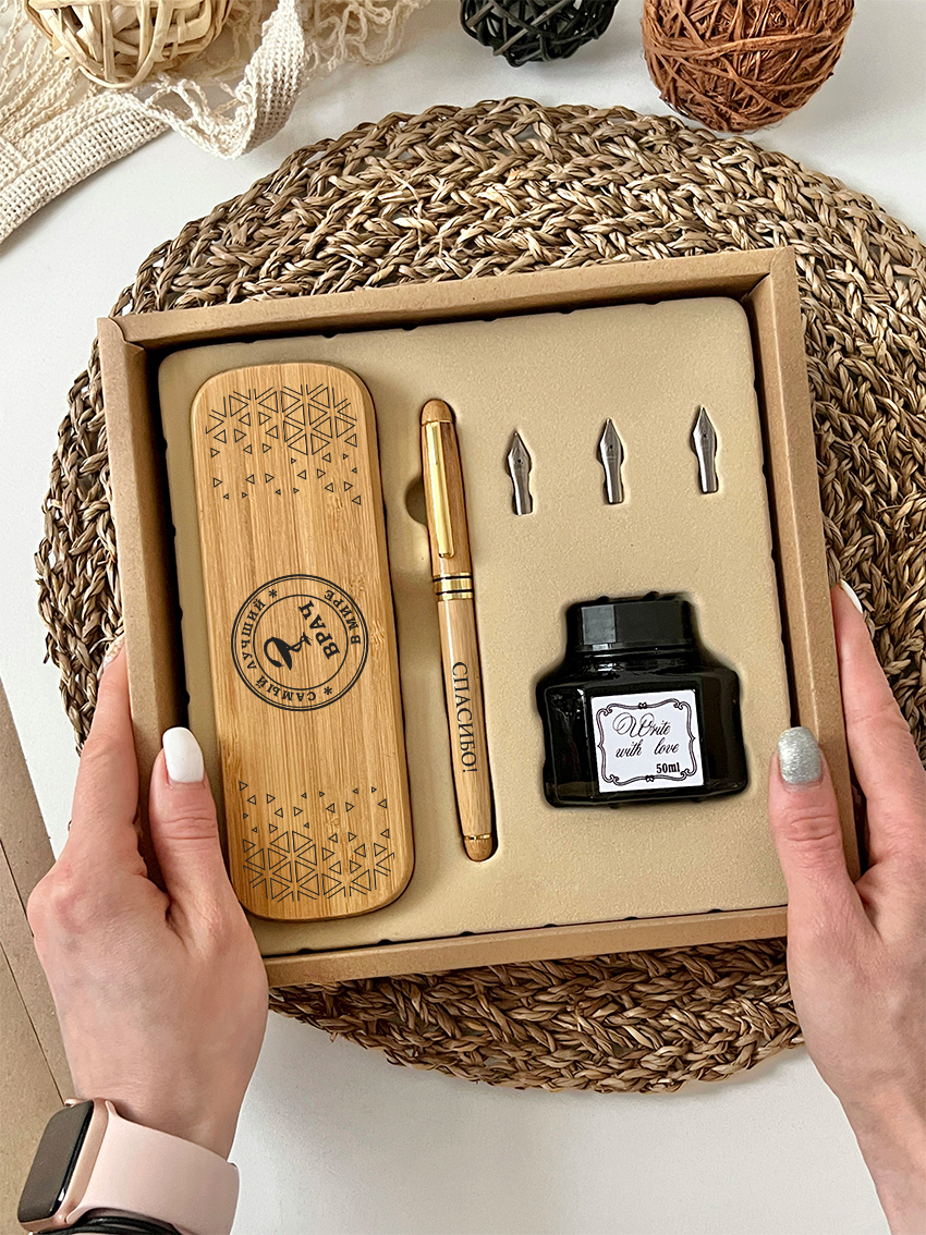 Письменный набор перо "Самый лучший врач"