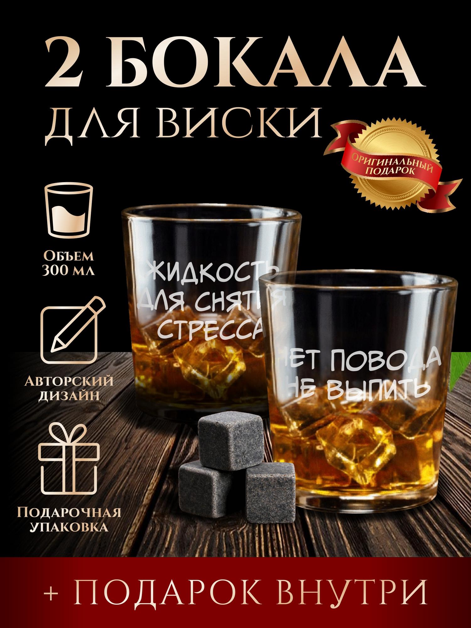 Бокалы для виски "Жидкость для снятия стресса"