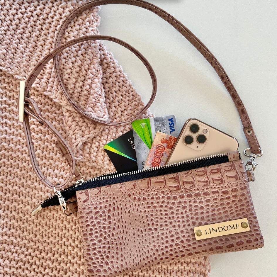 Сумка кросс -боди "Пудра"