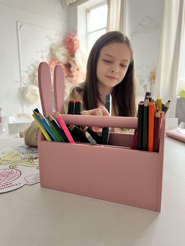 Карандашница "Ушастик" Розовая