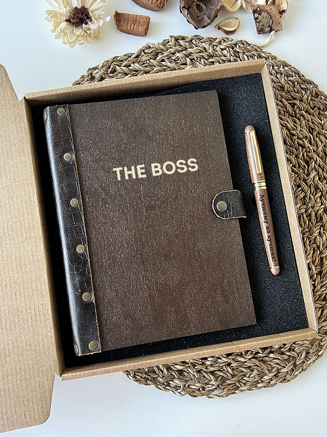 Набор ежедневник и ручка "The Boss"