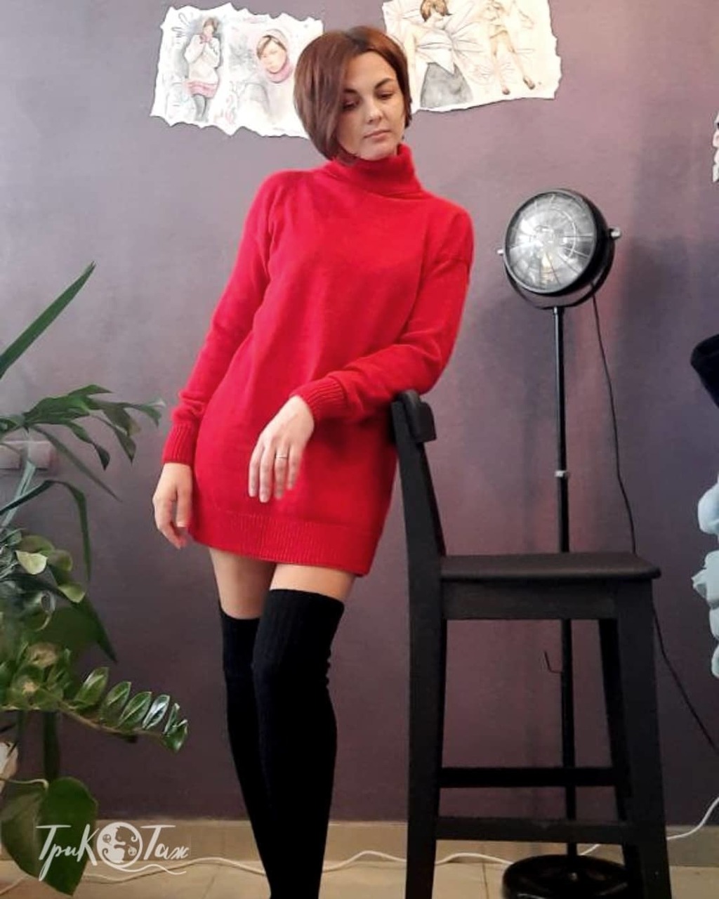 Кофта "Ledy in red"