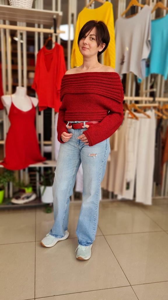 Укороченный свитер "Рубин"