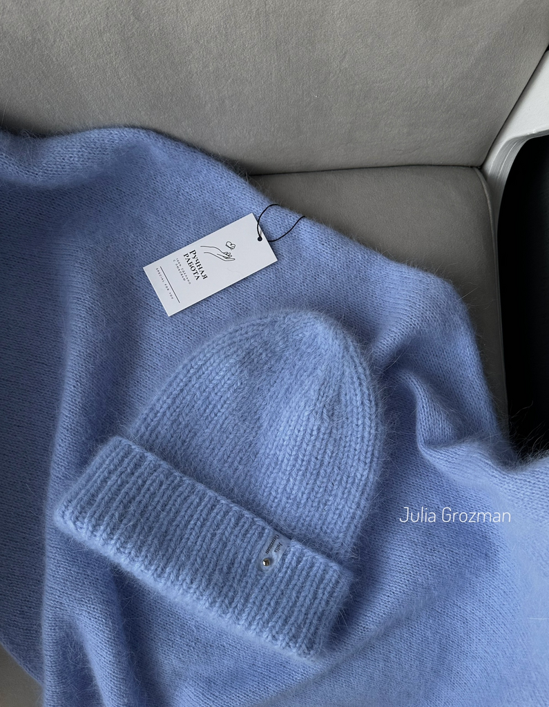 Вязаный комплект (голубой)