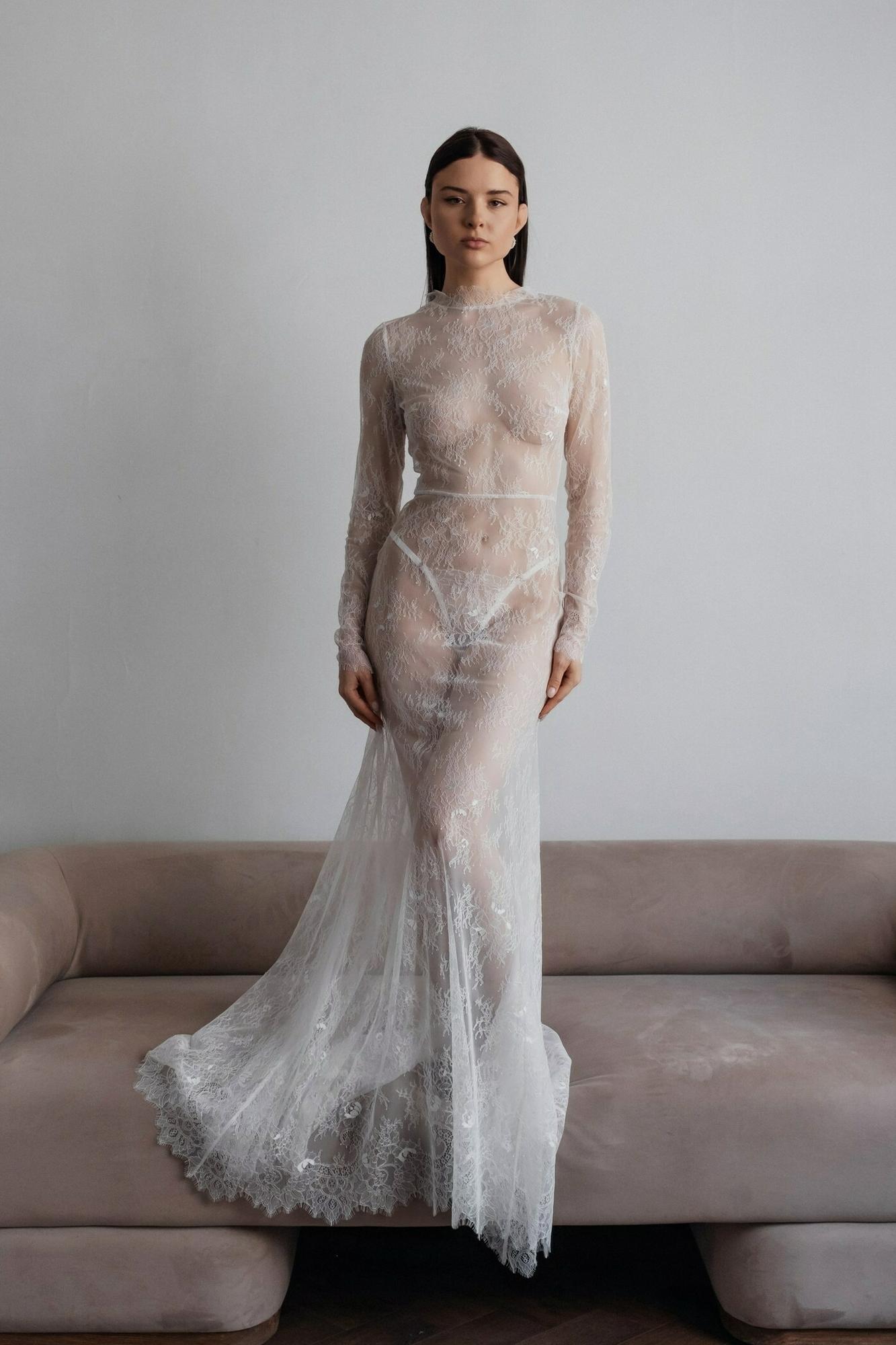 Кружевное свадебное платье Лейси