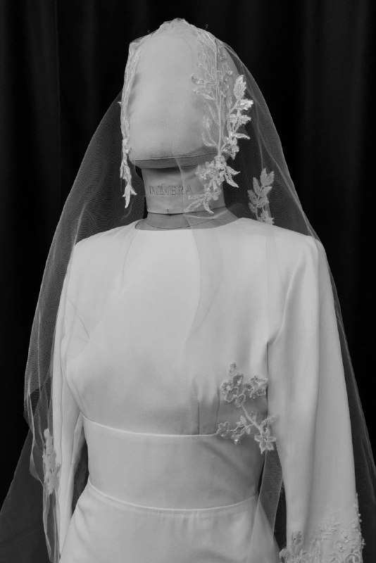 Длинная фата с кружевом