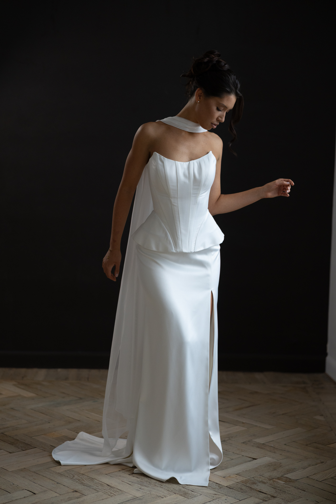 Юбка рыбка с разрезом