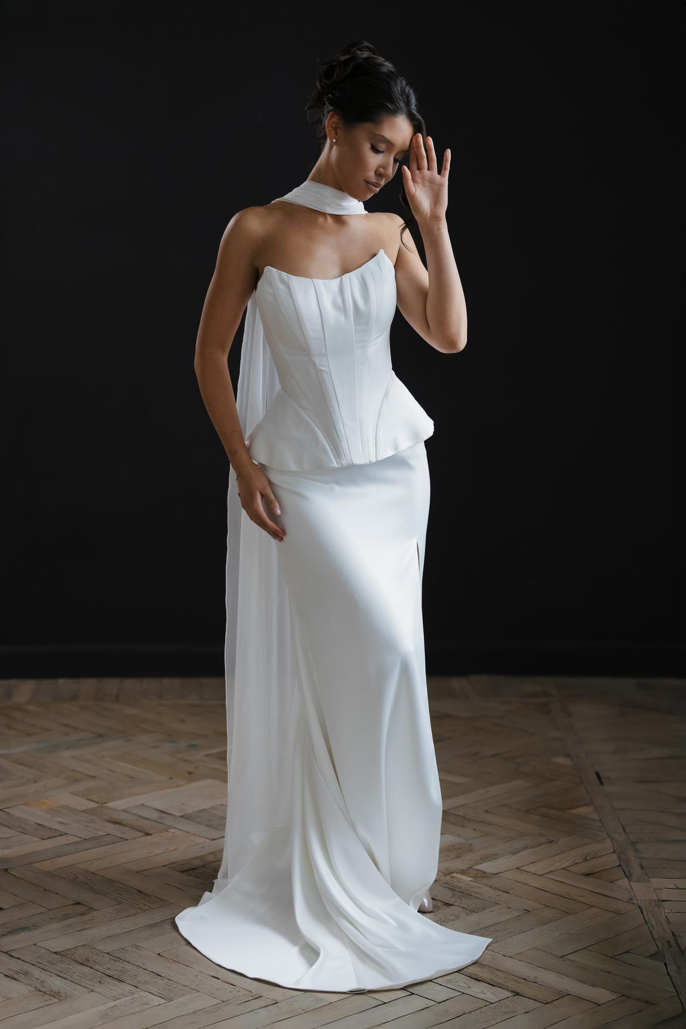 Юбка рыбка с акцентным корсетом