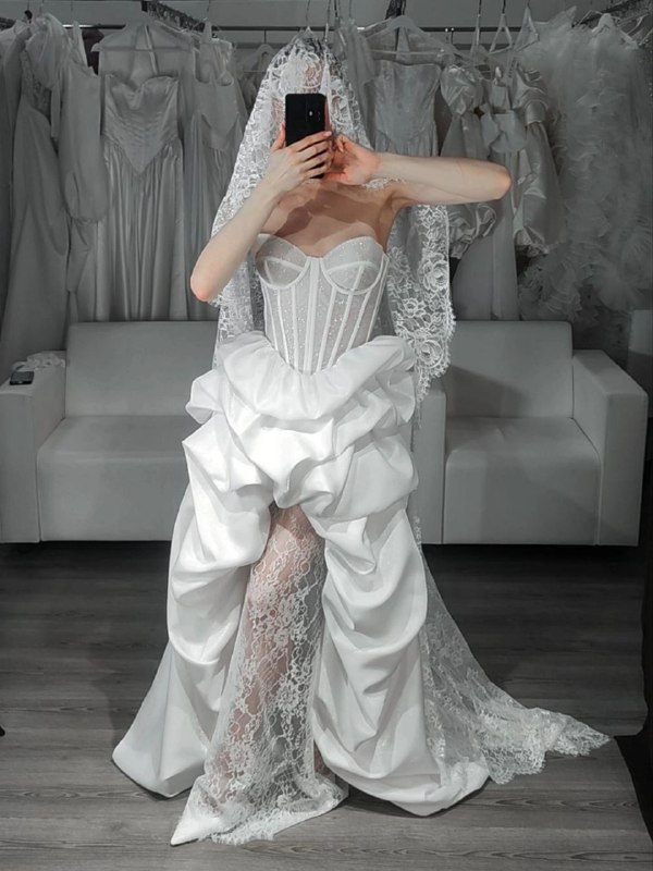 Свадебное платье Маркиза и кружевная юбка