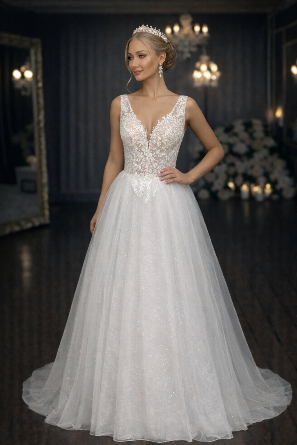 Свадебное платье Дельфина блеск