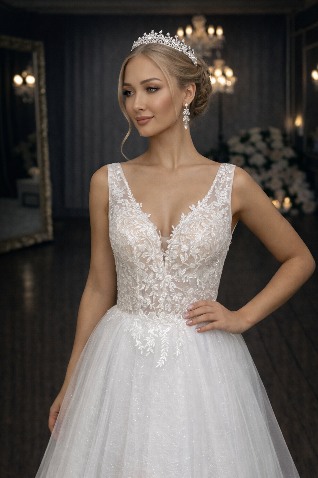 Свадебное платье Дельфина блеск