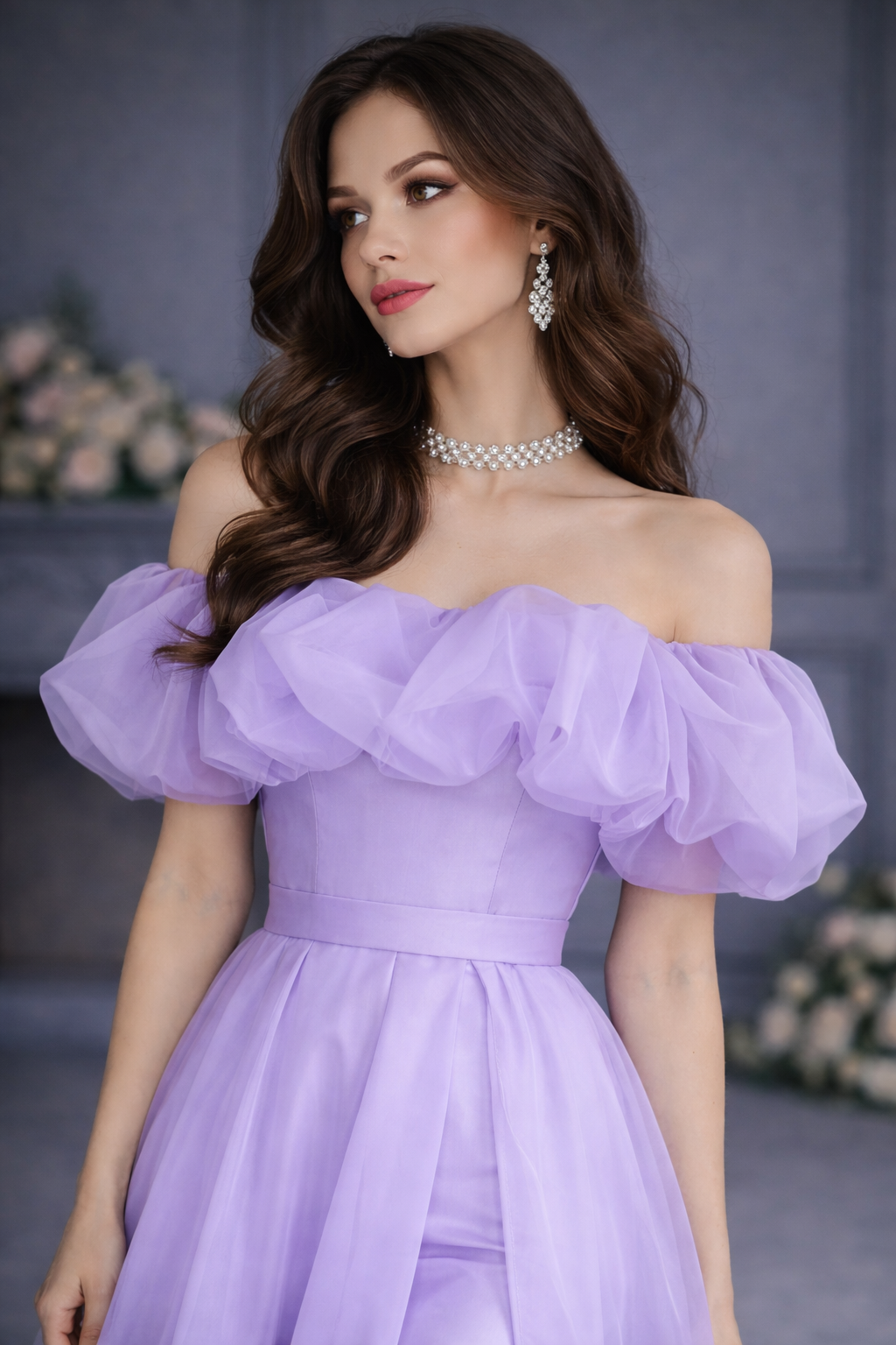 Свадебное платье 3305 сирень