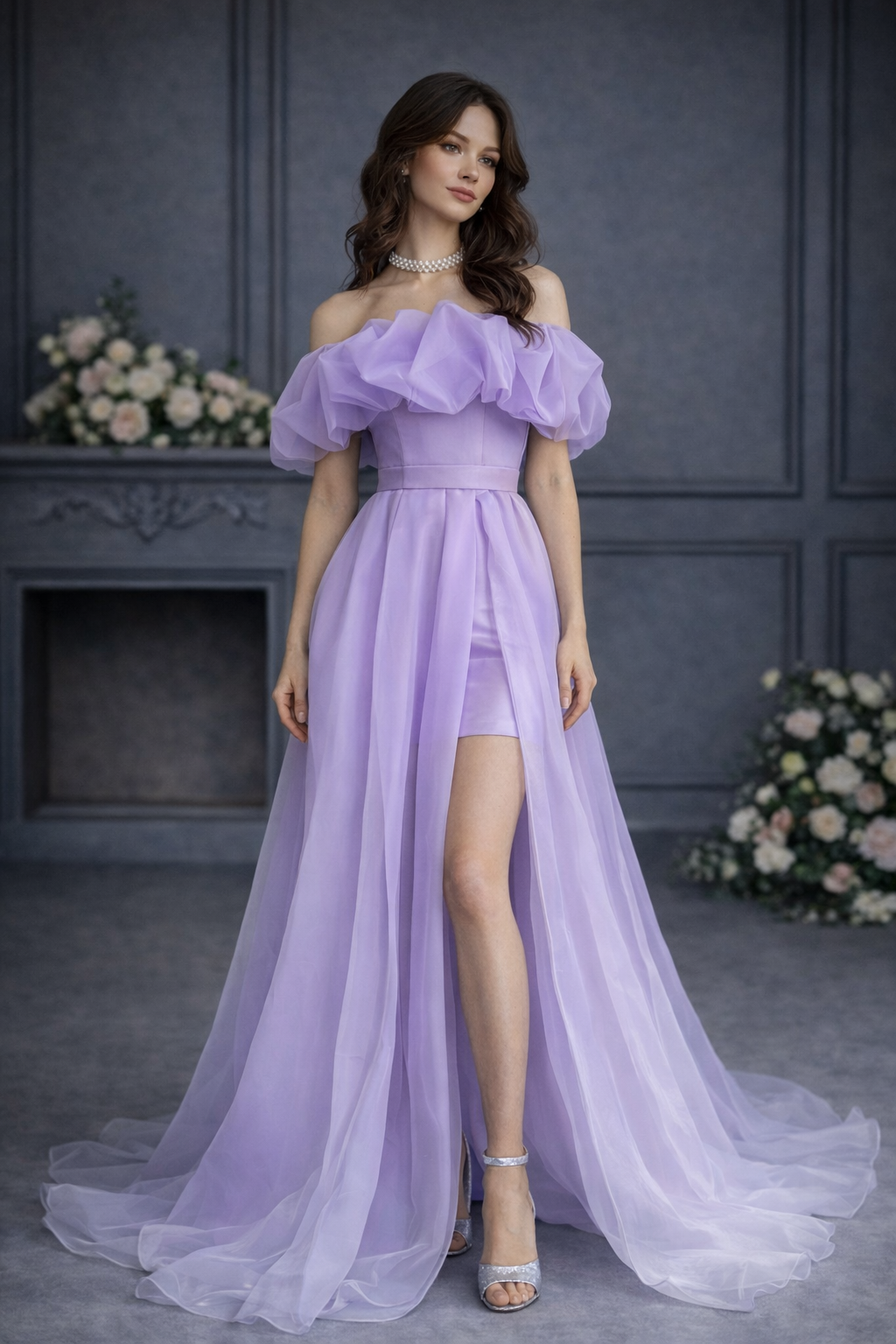 Свадебное платье 3305 сирень