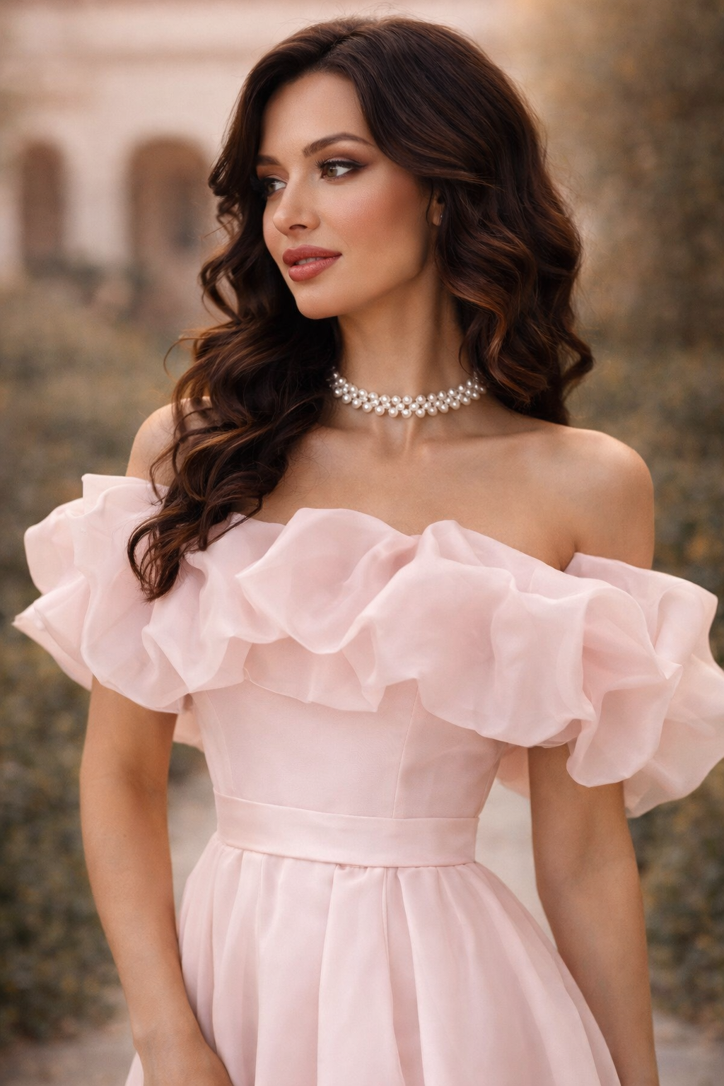 Вечернее платье 3305 пудра