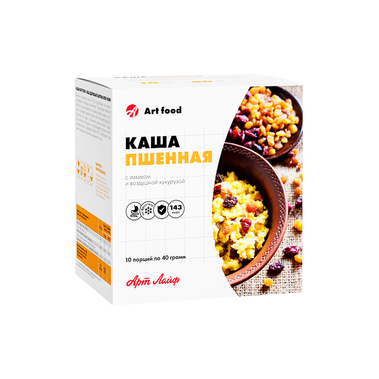 КАША «ПШЕННАЯ» С ИЗЮМОМ И ВОЗДУШНОЙ КУКУРУЗОЙ