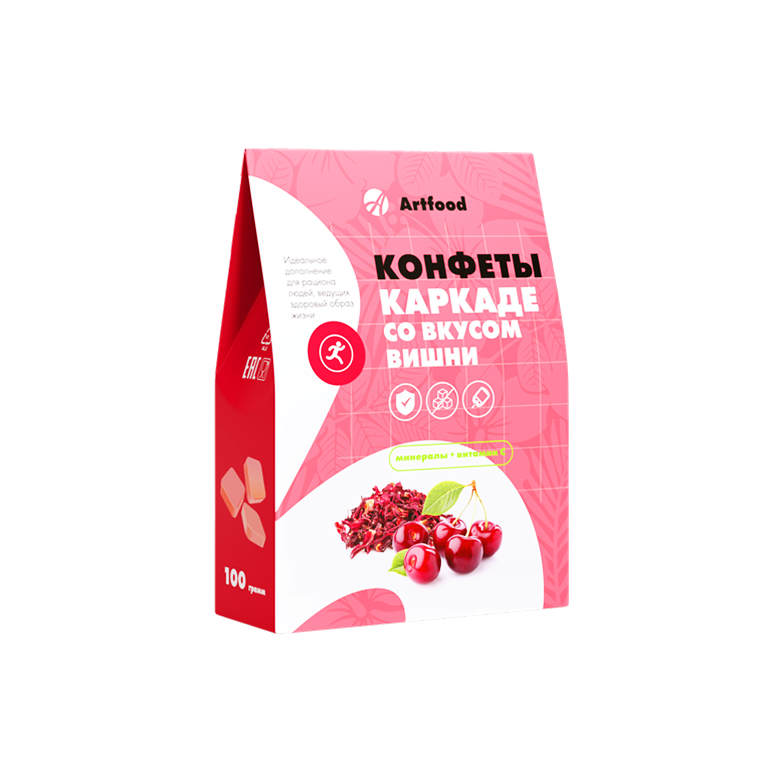КОНФЕТЫ «КАРКАДЕ» СО ВКУСОМ ВИШНИ