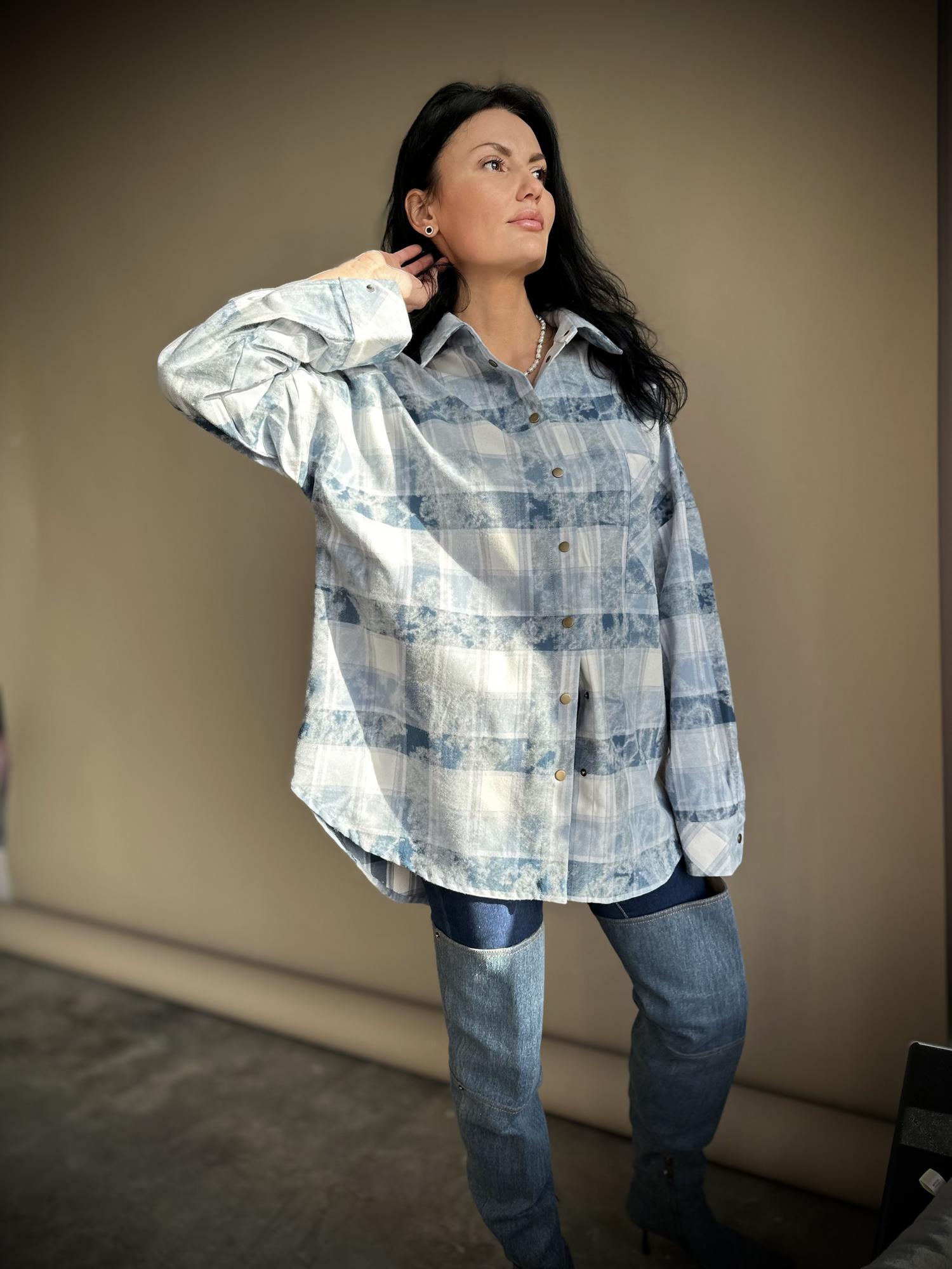 Рубашка варенка, Светлый деним