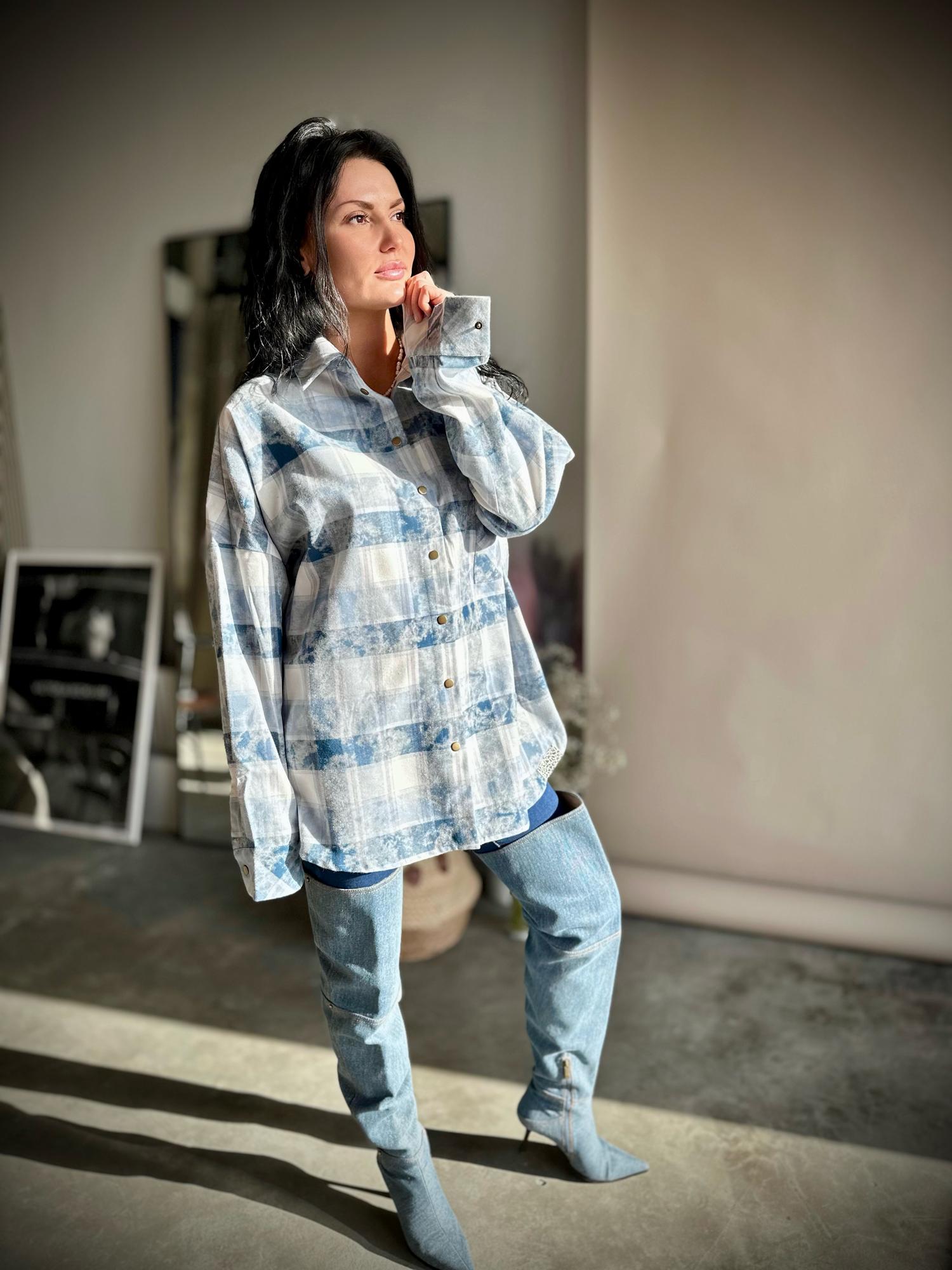 Рубашка варенка, Светлый деним