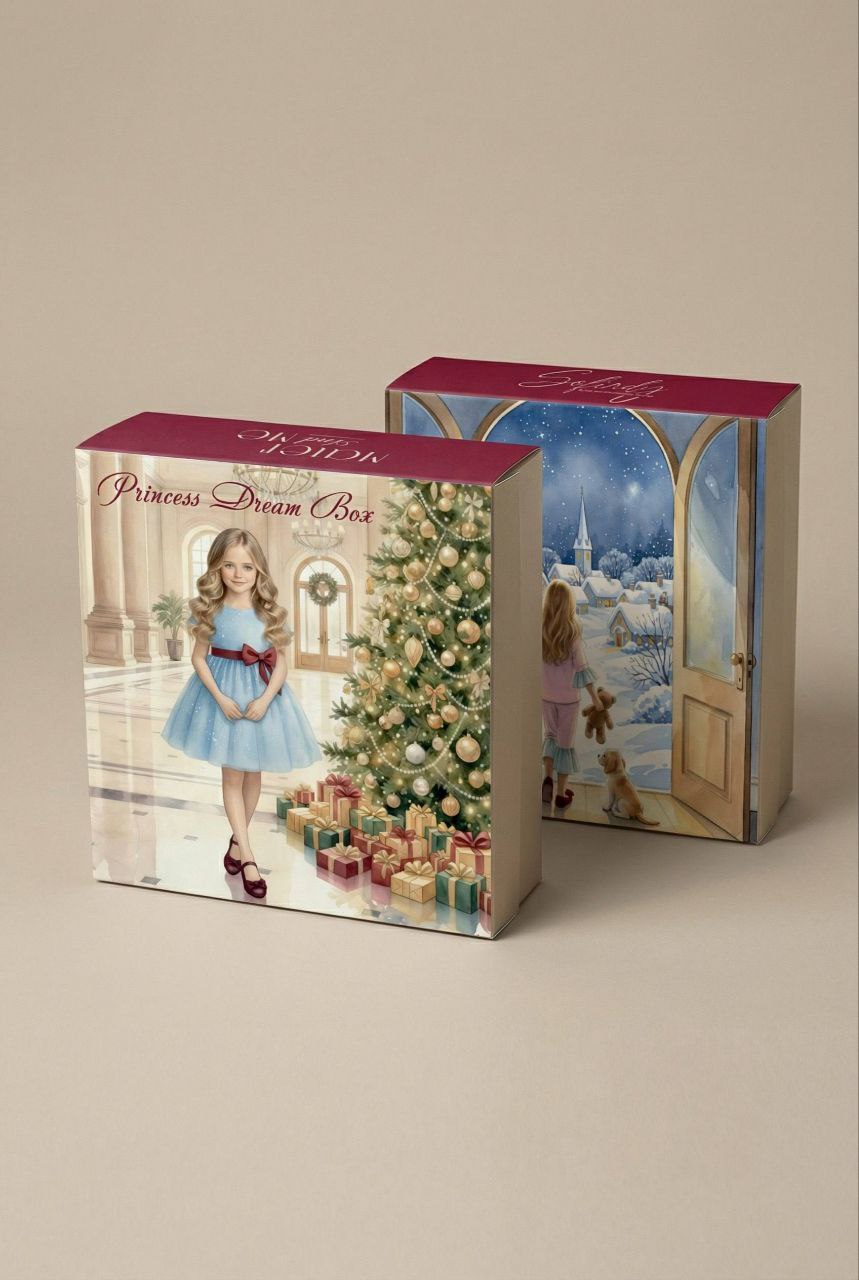 Подарочный набор Dream Box (платье + костюм розовый Satin Whisper Set)