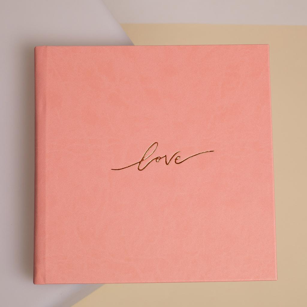 Фотоальбом "love" розовая эко кожа