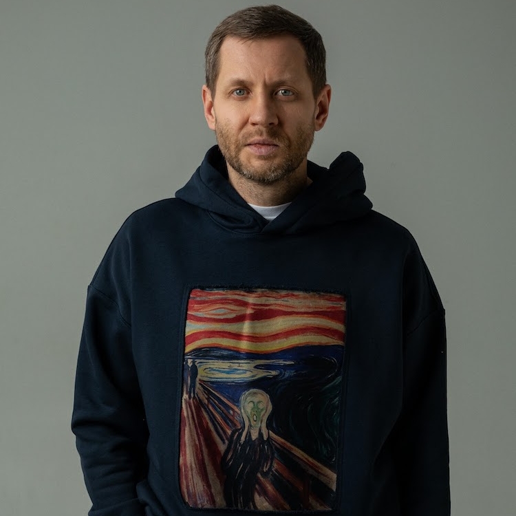 Худи в темно-синем цвете Эдвард Мунк "Крик"