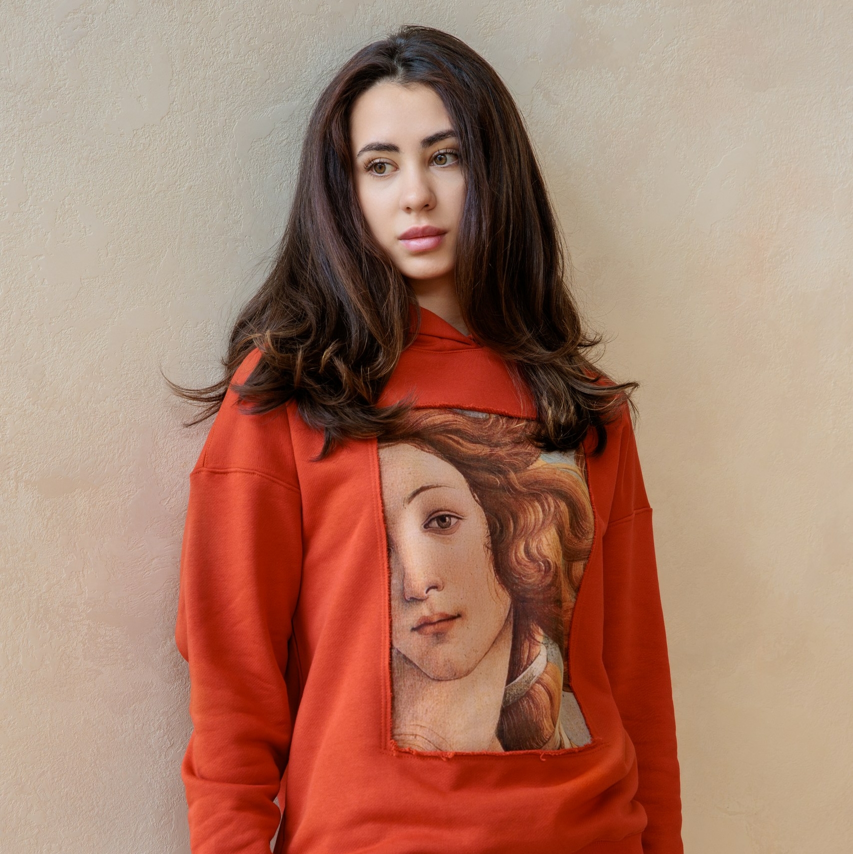 Худи в терракотовом цвете Сандро Боттичелли "Рождение Венеры"