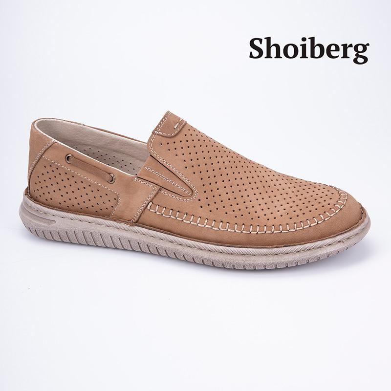 Слипоны мужские бежевые Shoiberg