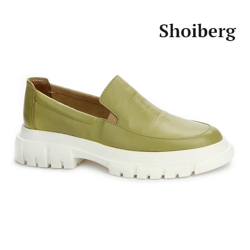 Слипоны женские оливковые Shoiberg