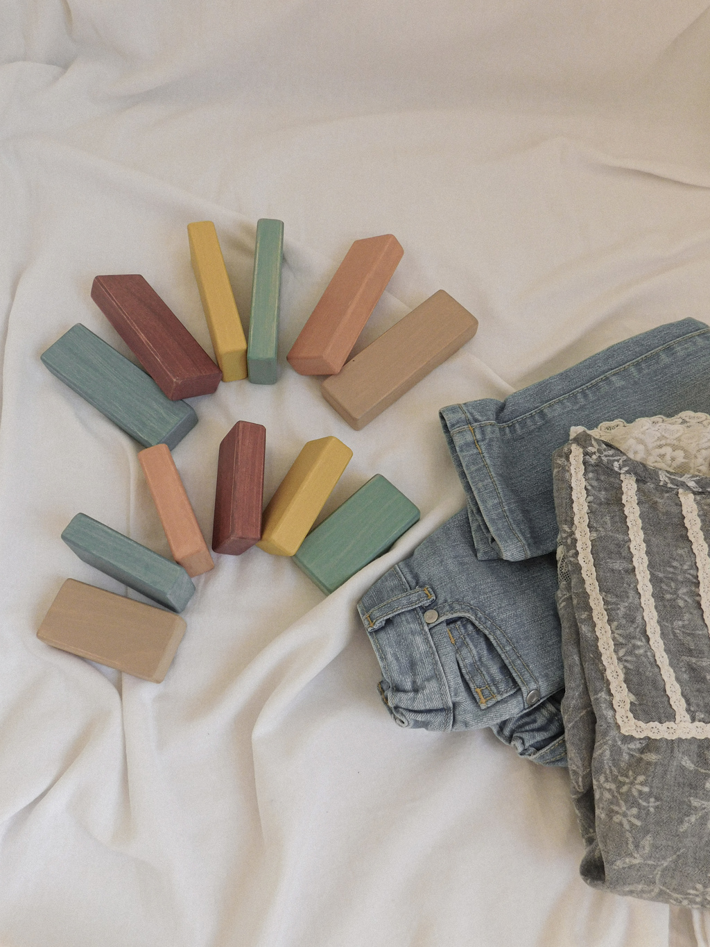 Wooden Blocks Autumn Rainbow x24