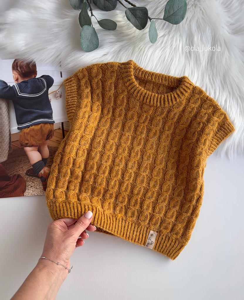 Описание - Жилет "Alpaca braids/Альпаковые косы"