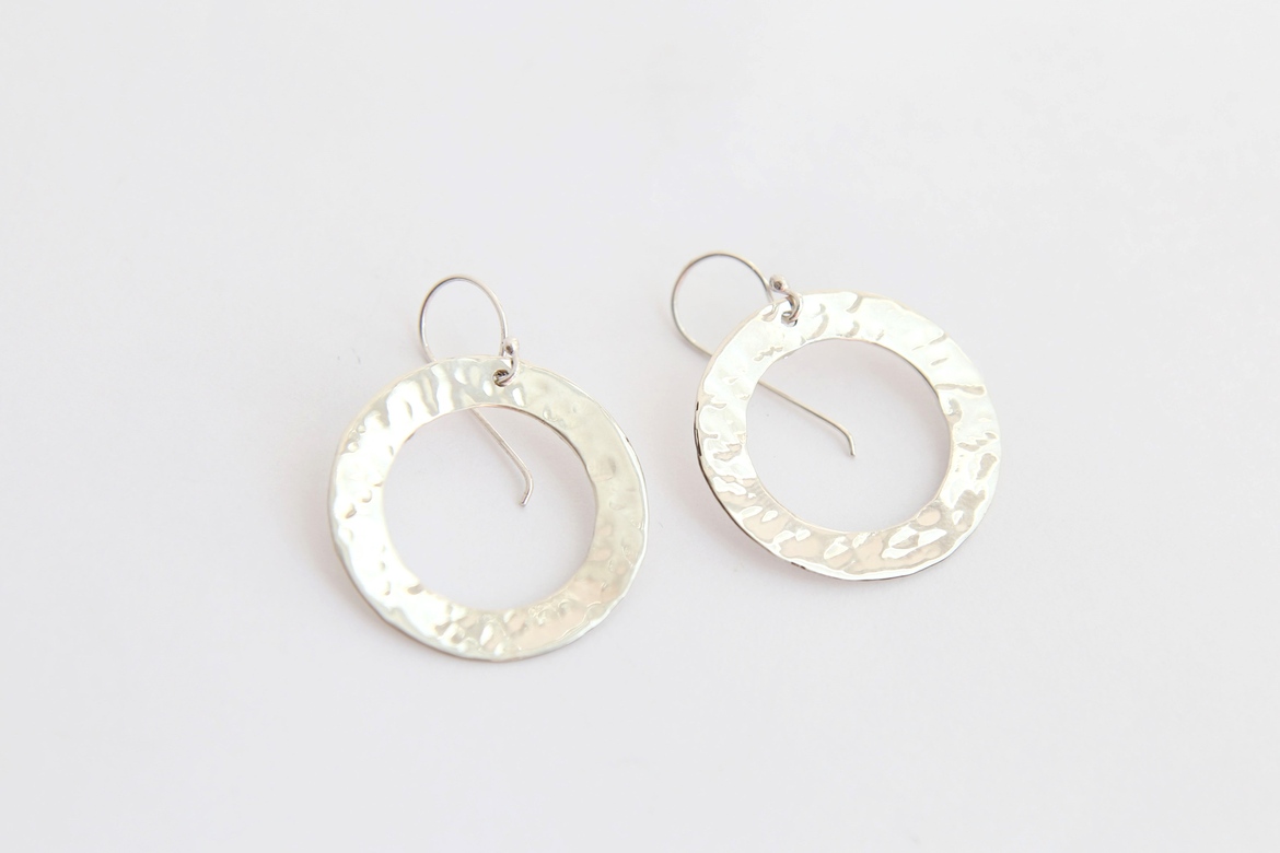 Серебряные серьги Кольца