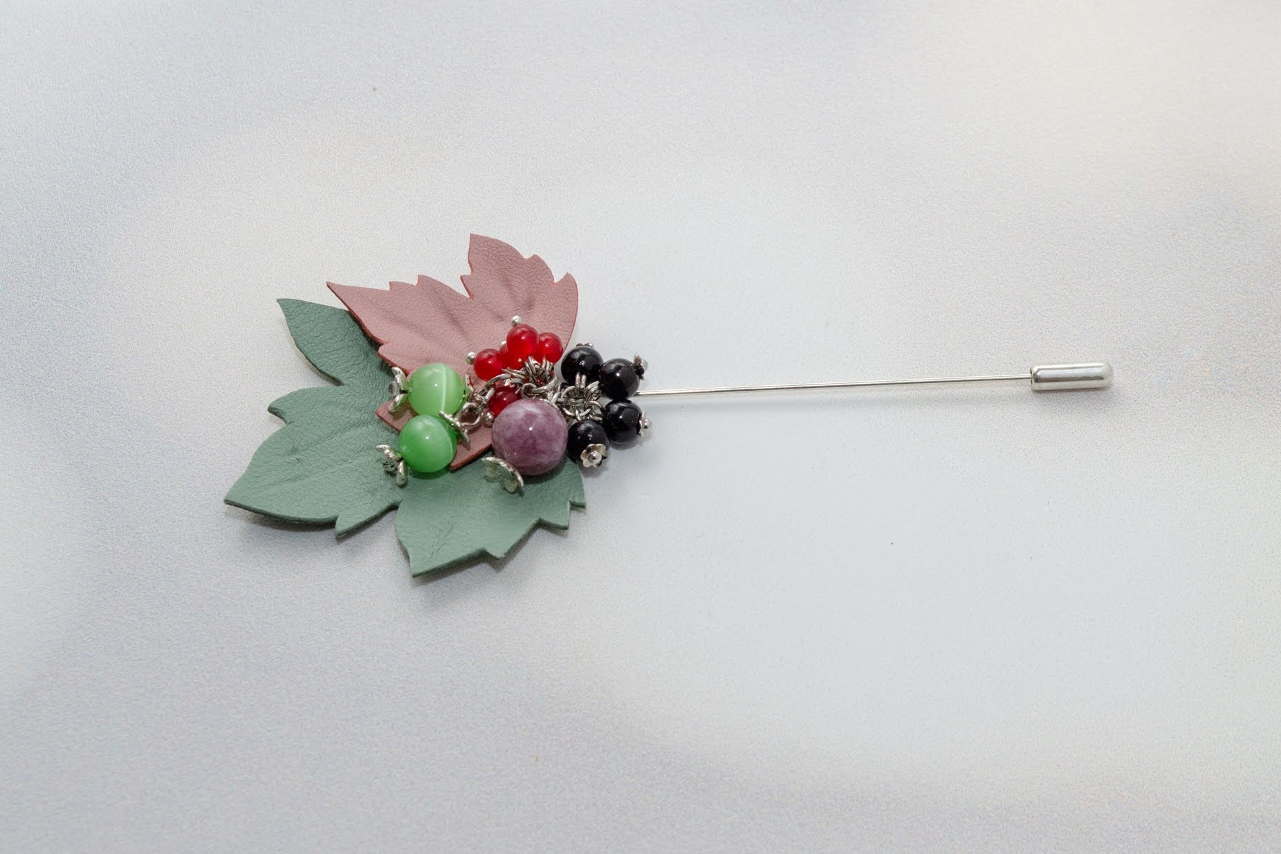 Брошь-игла B21NF10 ЛИСТЬЯ