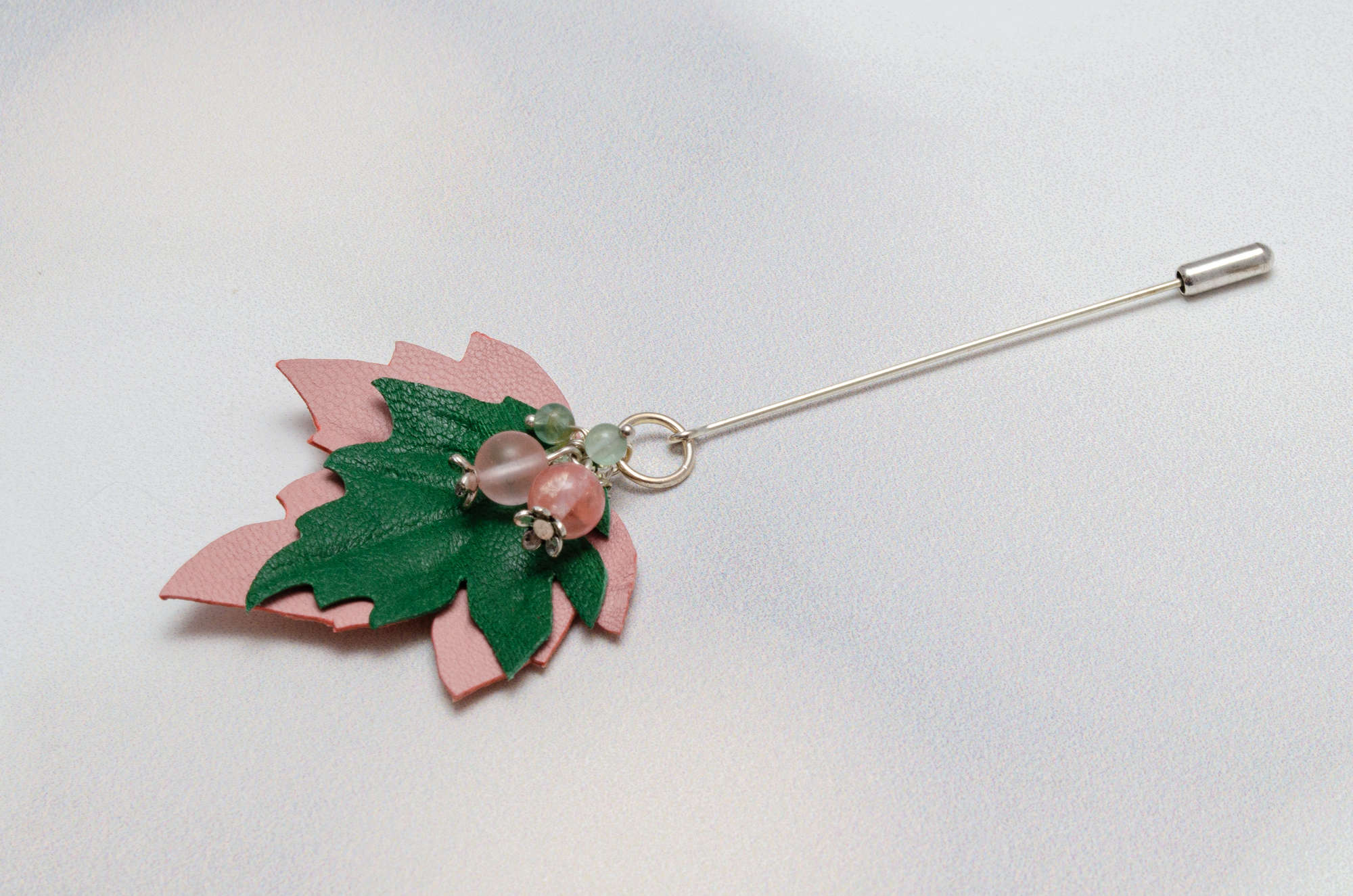 Брошь-игла B21NF12 ЛИСТЬЯ