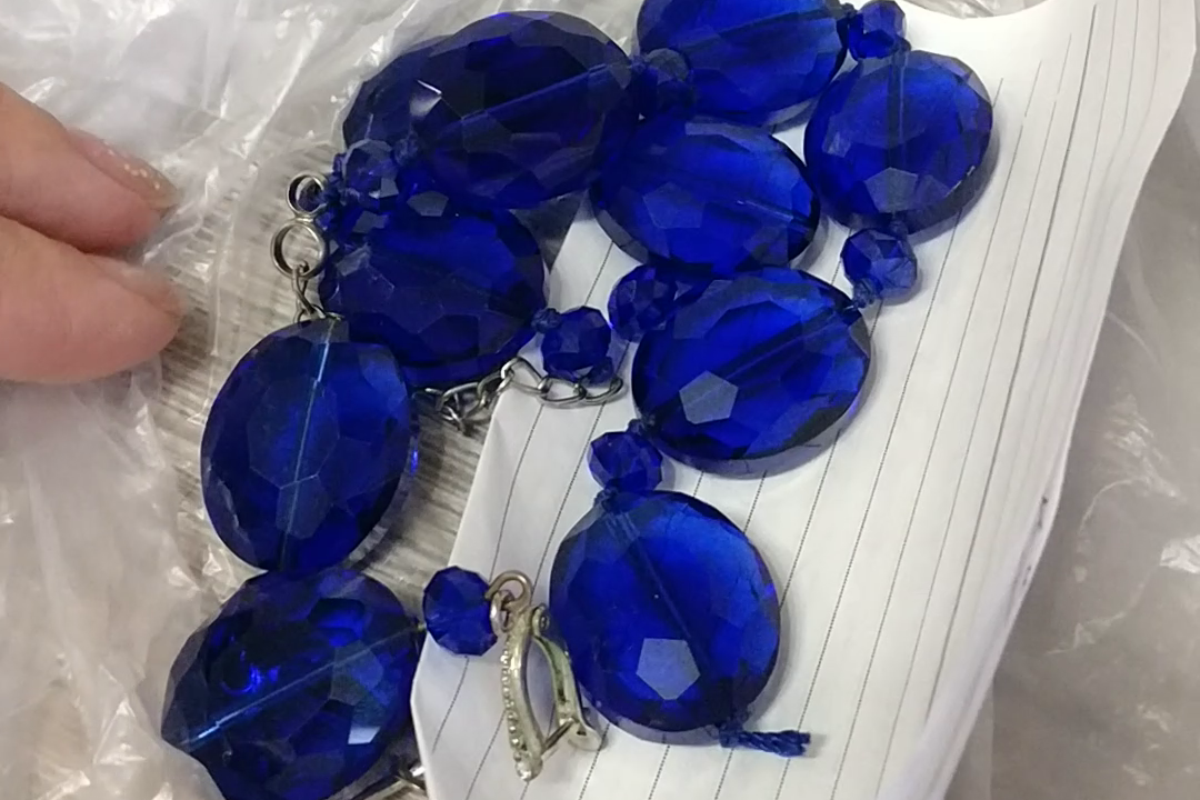 Комплект из синего хрусталя  23RM1