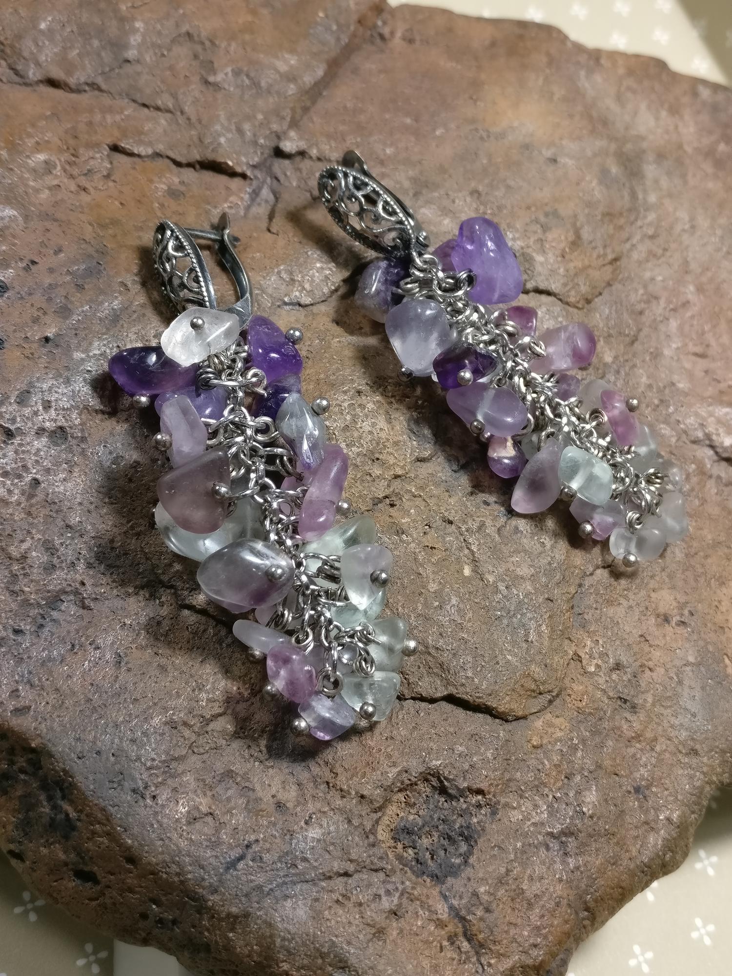 Серьги-гроздья E25G6