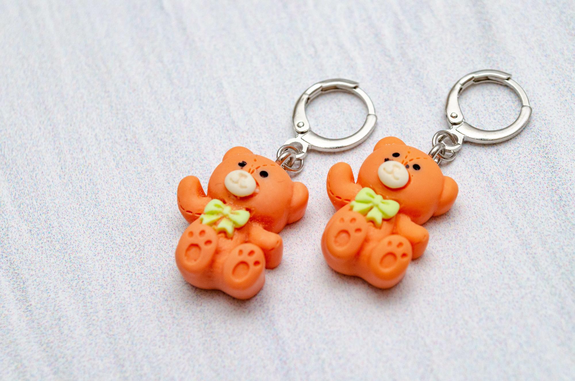 Серёжки с мишками K23E28