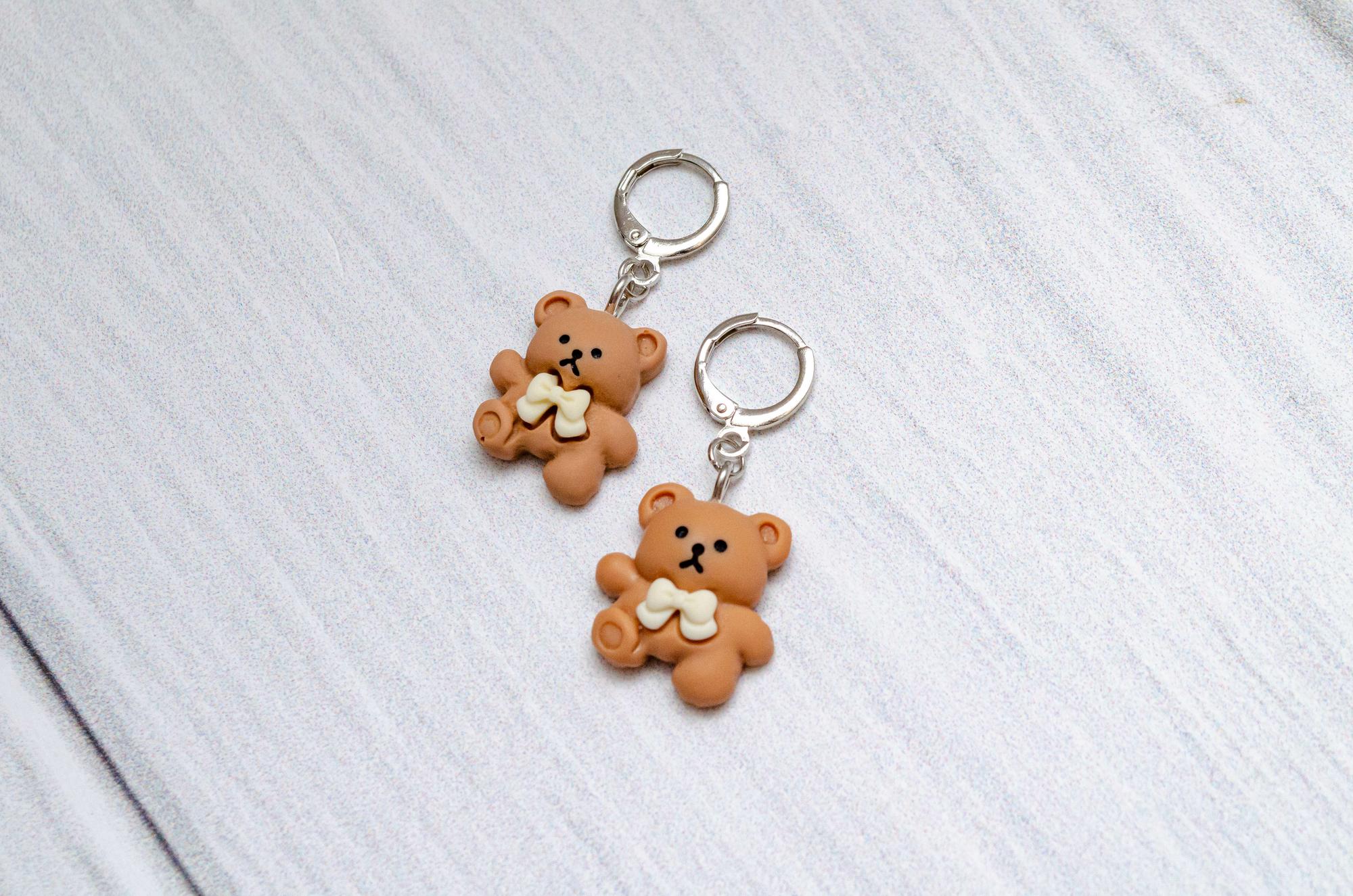 Серёжки с мишками K23E30