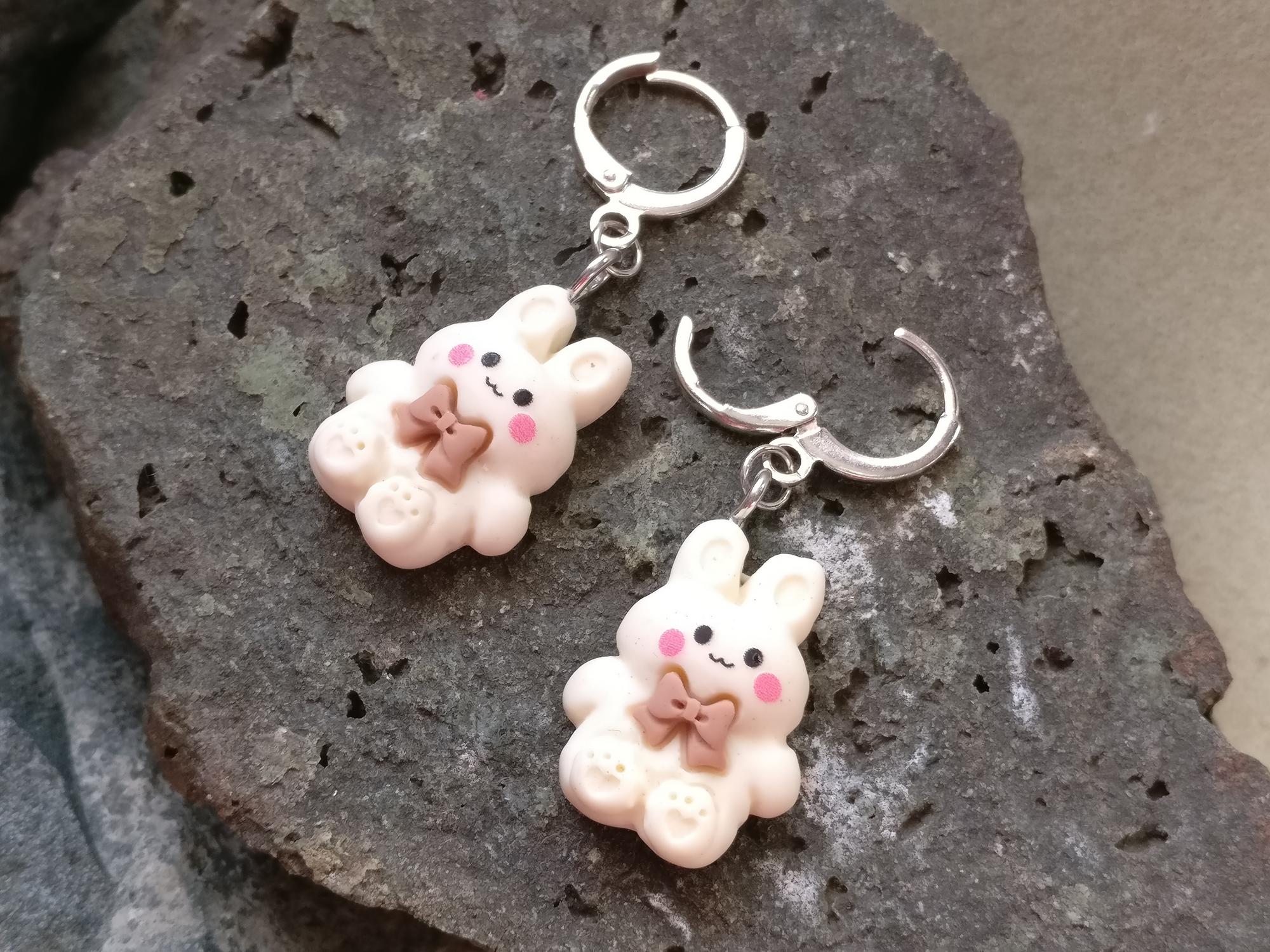 Серёжки с зайчиками K23E32