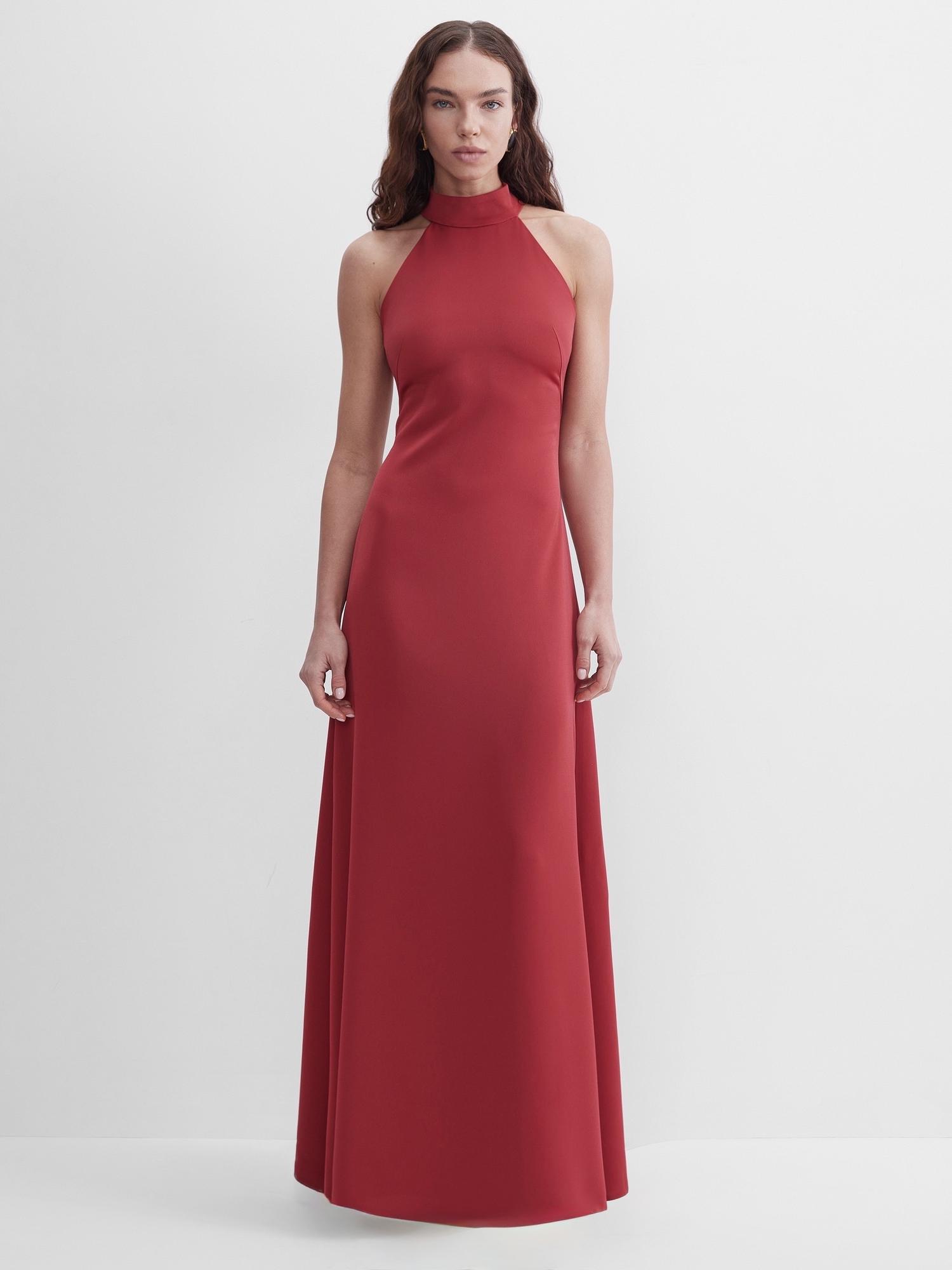 Красное платье макси