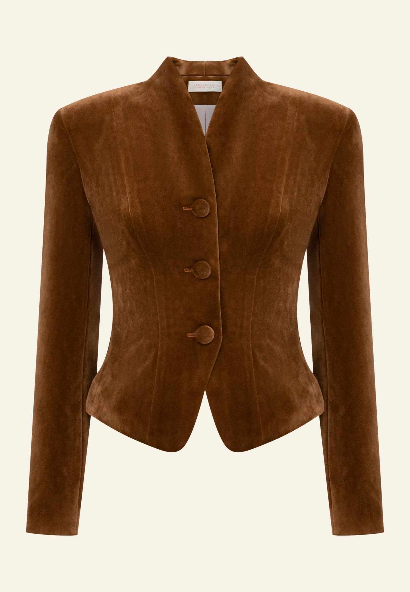 Жакет «Лорен» из золотистого бархата