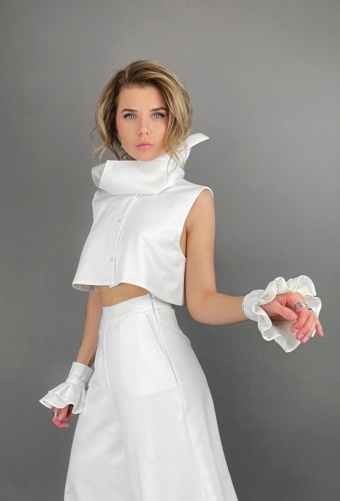 Манишка с воротником (белый)