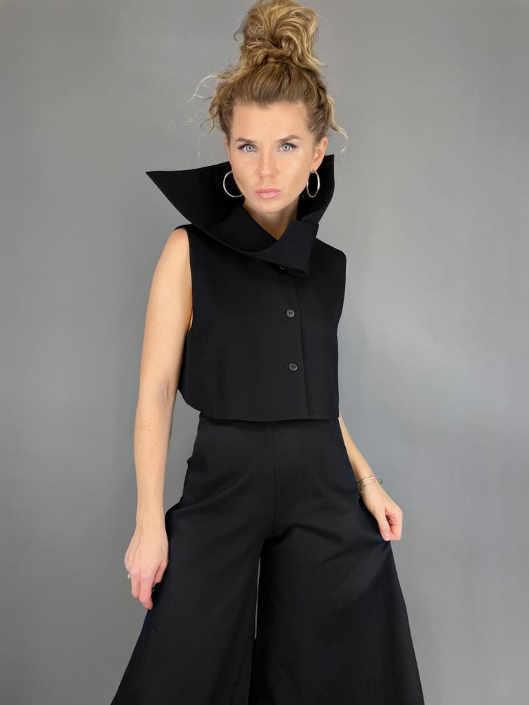 Манишка с воротником (черный)